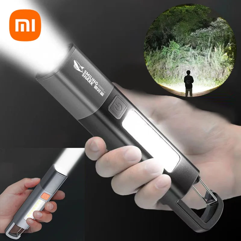 Xiaomi SMILING SHARK: Ultra-Bright Portable Flashlight with Zoom Focus – Your Ultimate Outdoor Adventure Light!